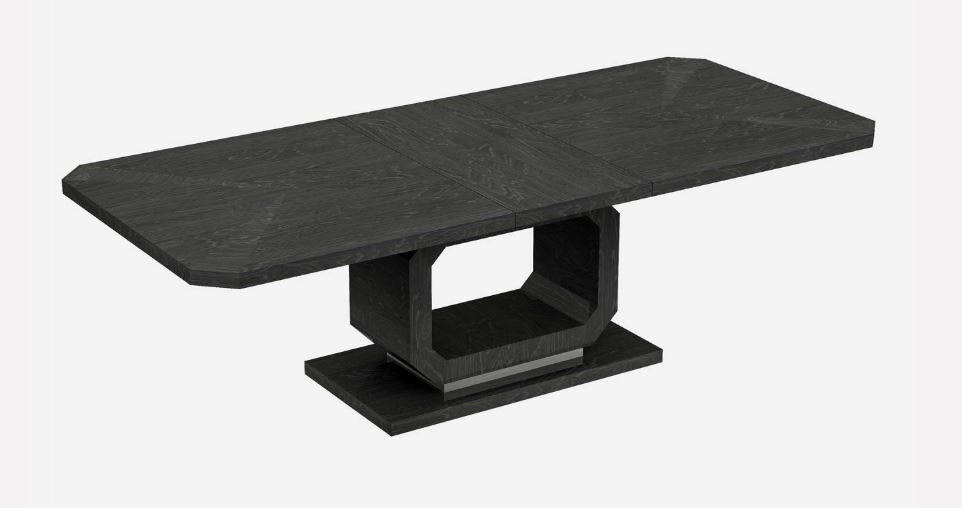 High gloss grey extending dining table online